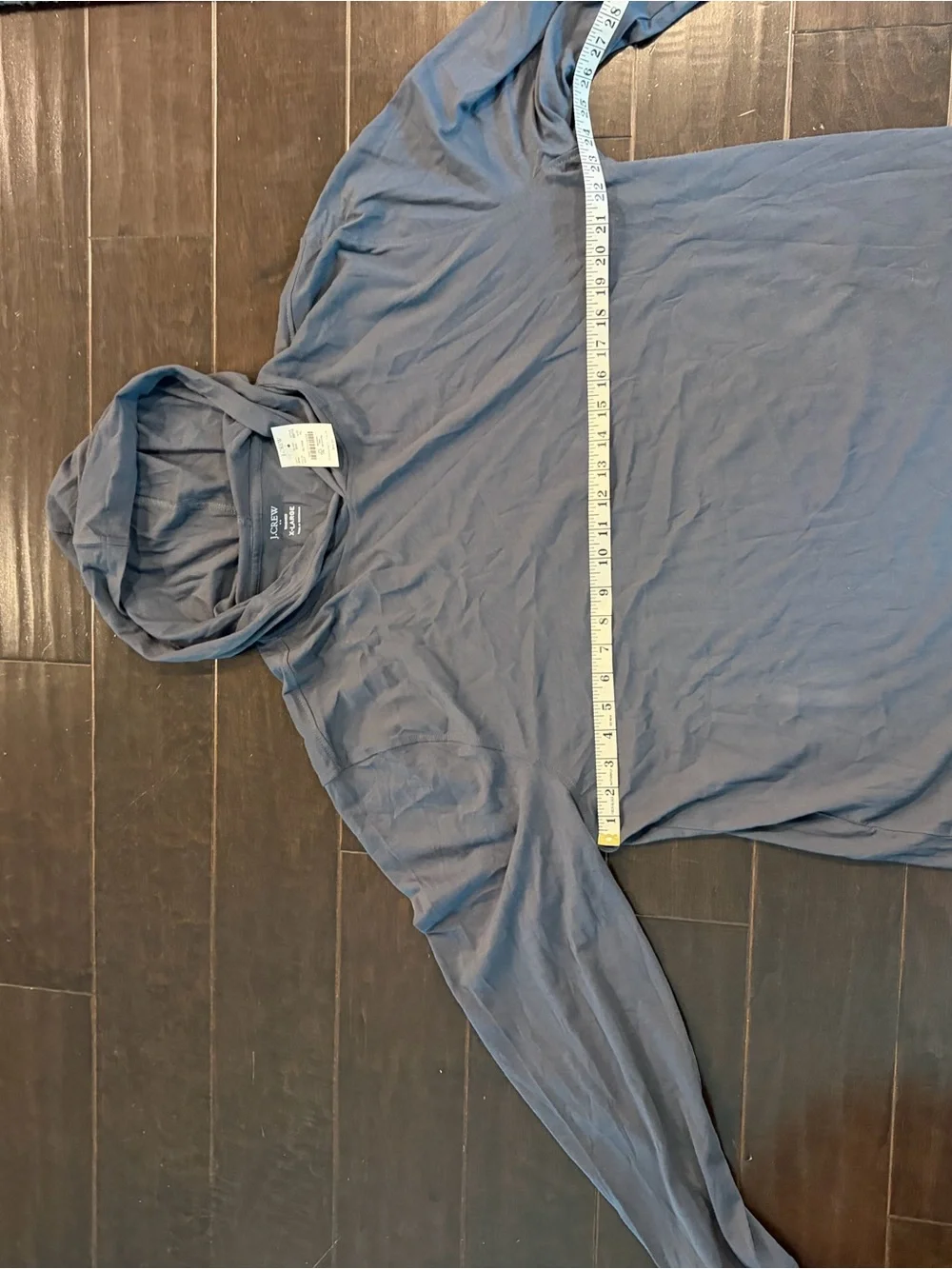 J. Crew Men’s Hooded Long-Sleeve Shirt — Charcoal
